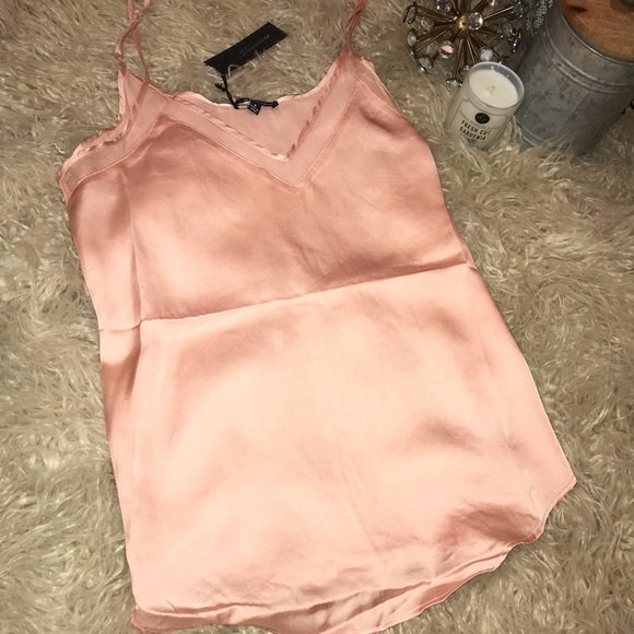 Forever 21 Tops - Satin Mesh-Trim Cami